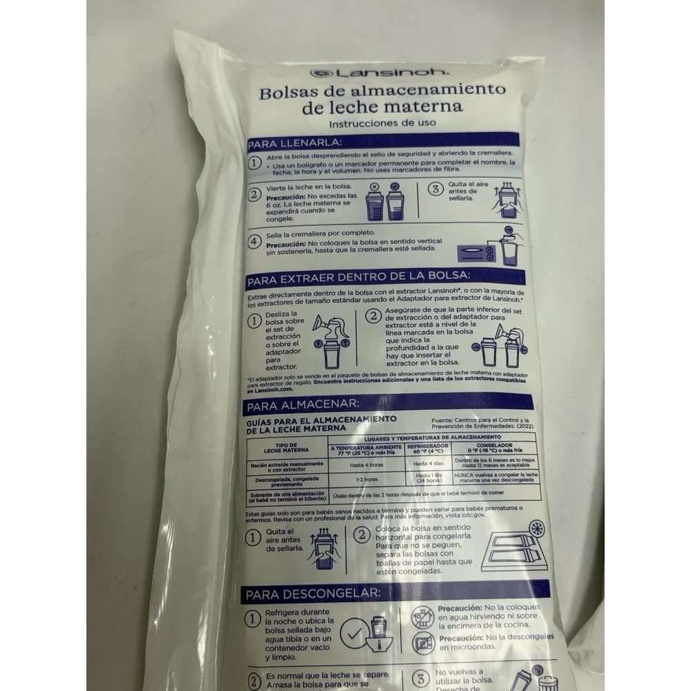 New Lansinoh Breastmilk Storage Bags 147 bags BPA free Freezer Safe 6 oz